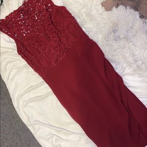 red lace dress